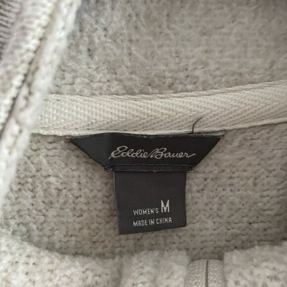 Eddie Bauer Women Sz M Ivory/Tan Aztec Print Full Zip Pocketed Jacket - Picture 6 of 8